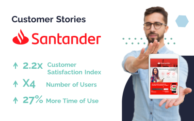 Santander Increases by 4x Times Its Mobile App Users And by 27% the Usage Time with OPINATOR